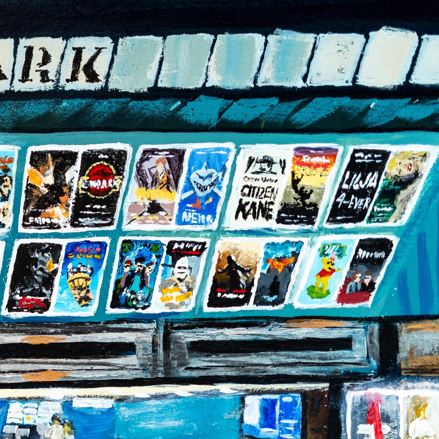 Akryl "40 filmer som format mitt liv" A3 Oskar Gyllenhammar oghart