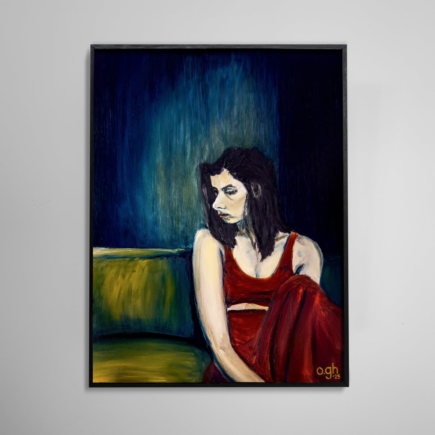 Oljemålning "Blå" 60x80 cm Oskar Gyllenhammar oghart