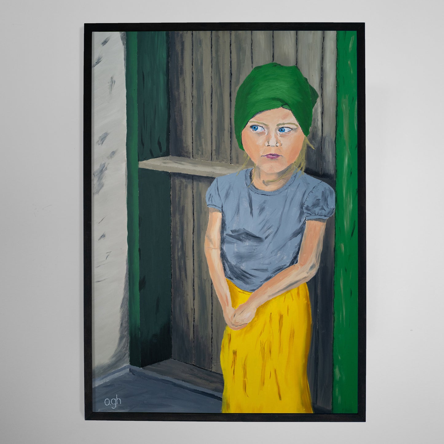 Oljemålning "Blå ögon" 70x100 cm Oskar Gyllenhammar oghart