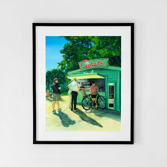 Sommardag i Axel Landquists park | Limiterat giclée-tryck (Fine Art Print)