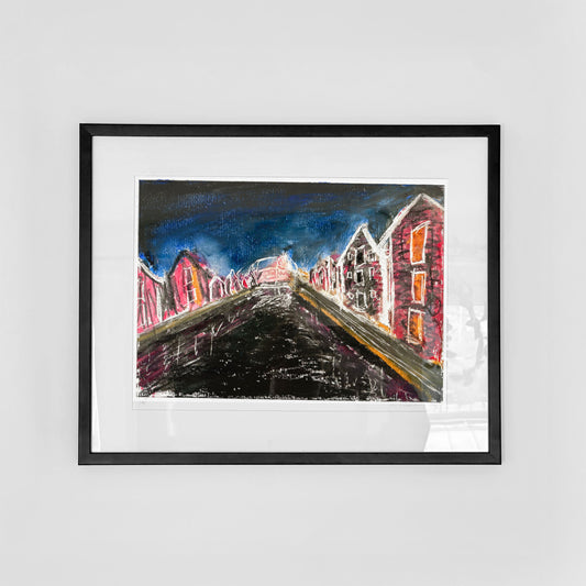 Giclée/ Fine Art Print | Sjöbodar i natten