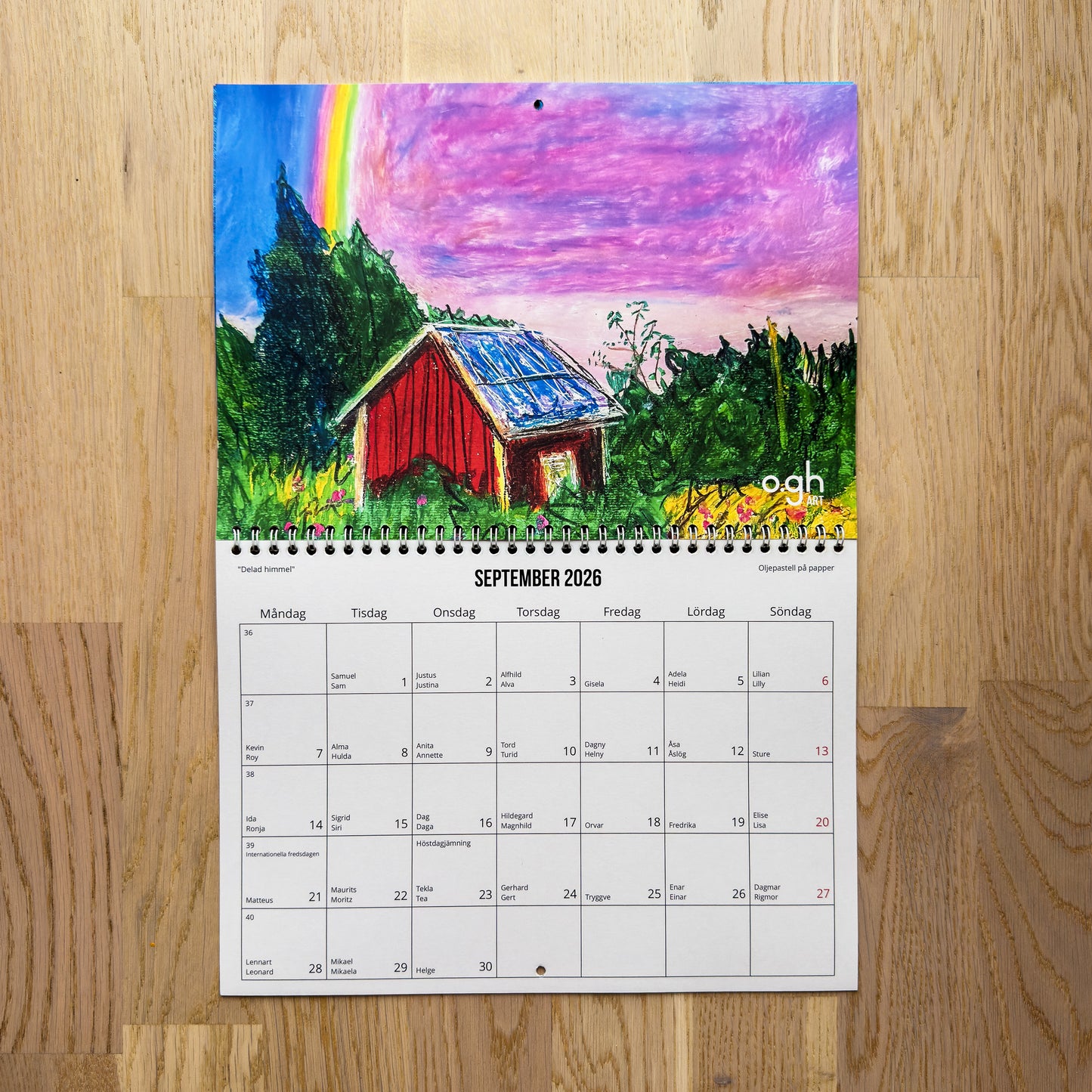 Väggkalender 2026 | Året i olja, akryl och oljepastell | Oskar Gyllenhammar