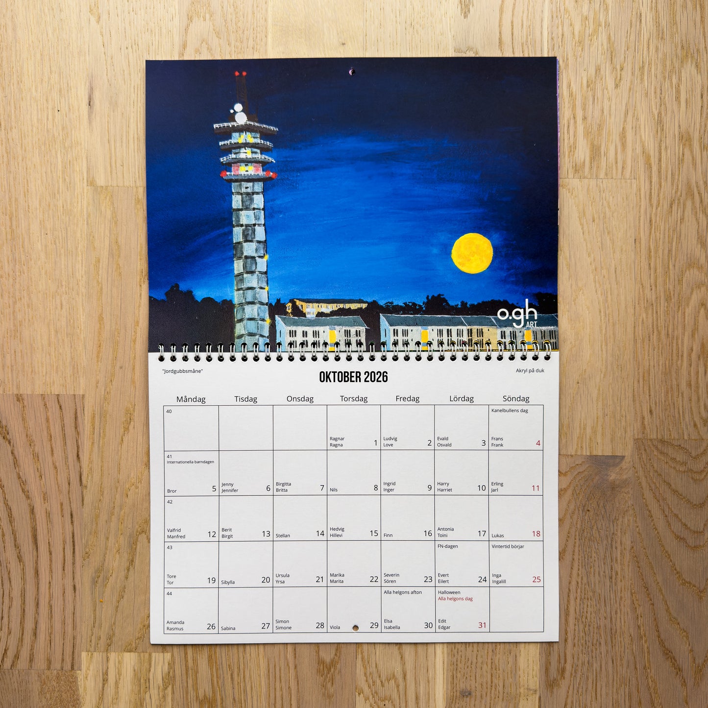 Väggkalender 2026 | Året i olja, akryl och oljepastell | Oskar Gyllenhammar