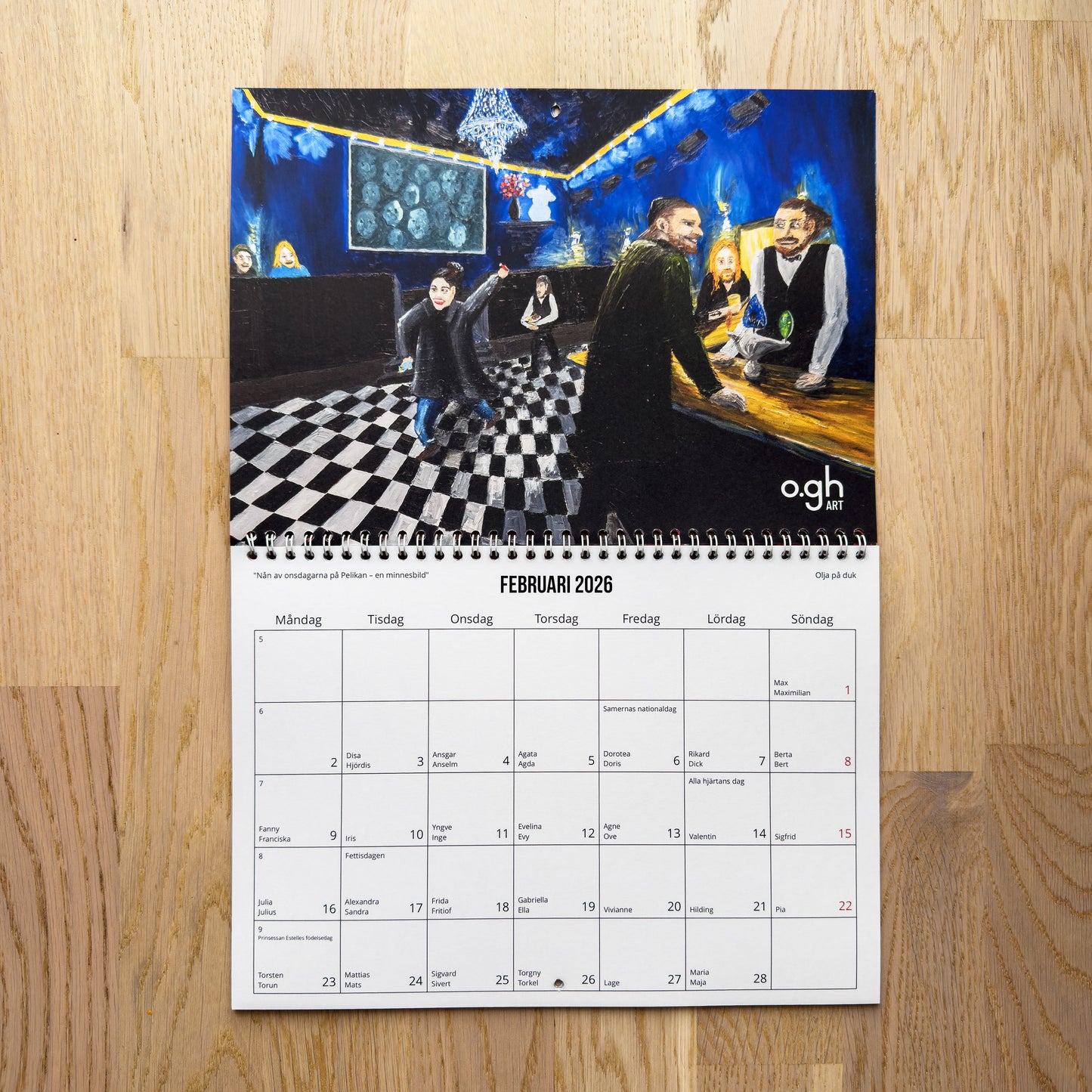 Väggkalender 2026 | Året i olja, akryl och oljepastell | Oskar Gyllenhammar