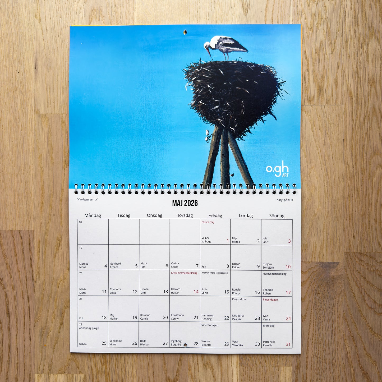 Väggkalender 2026 | Året i olja, akryl och oljepastell | Oskar Gyllenhammar