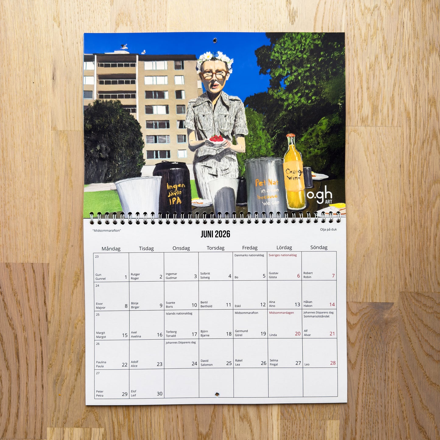 Väggkalender 2026 | Året i olja, akryl och oljepastell | Oskar Gyllenhammar