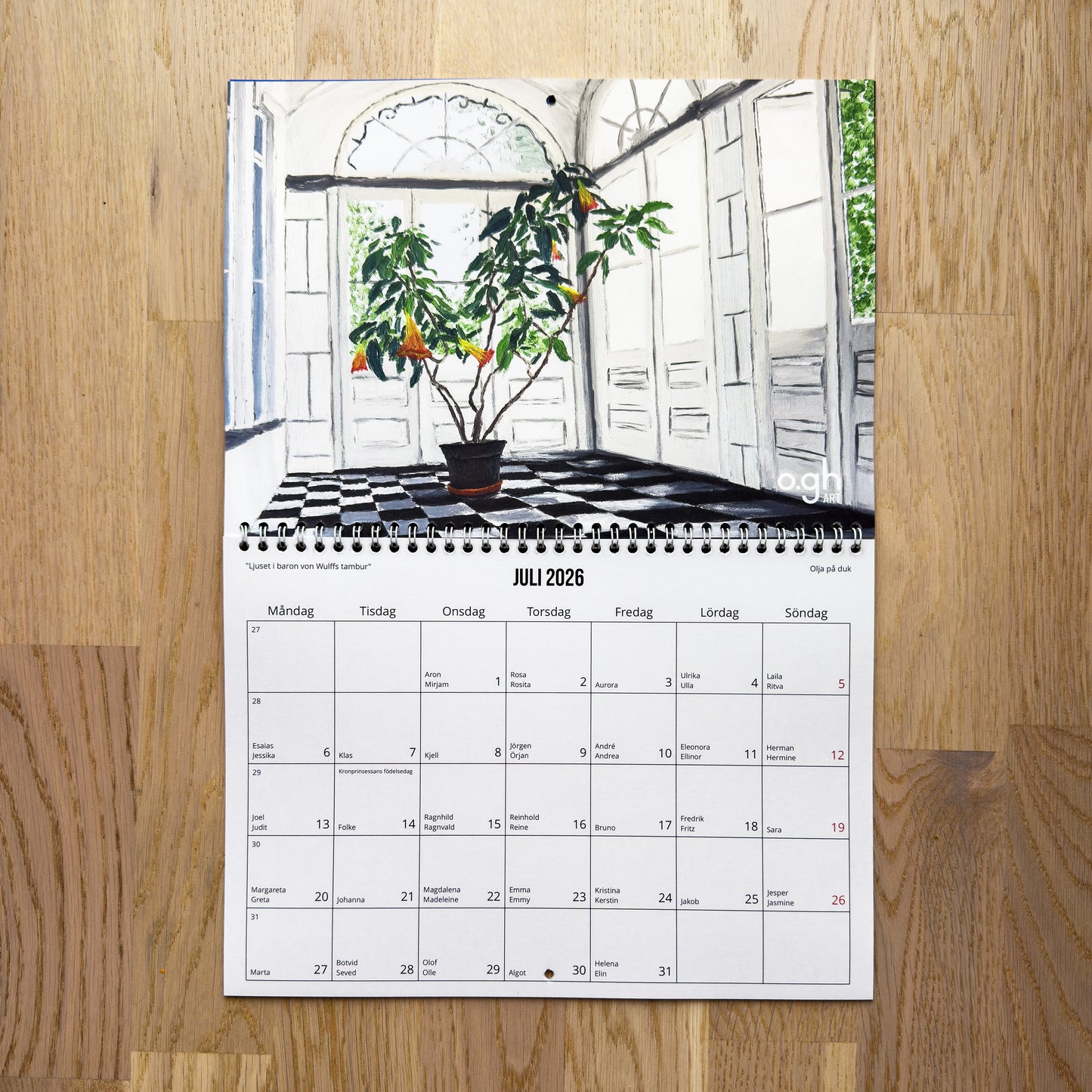 Väggkalender 2026 | Året i olja, akryl och oljepastell | Oskar Gyllenhammar