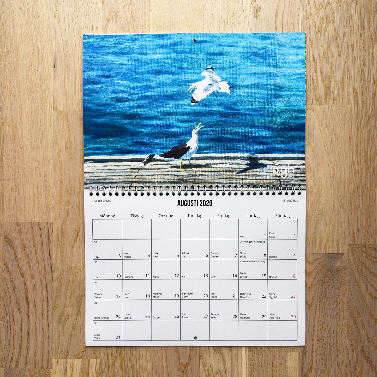 Väggkalender 2026 | Året i olja, akryl och oljepastell | Oskar Gyllenhammar