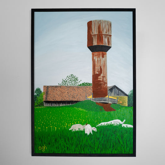 Oljemålning "Kolchos" 70x100 cm Oskar Gyllenhammar oghart