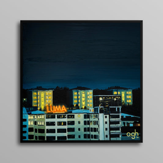 Oljemålning "Luma II" 60x60 cm Oskar Gyllenhammar (oghart)