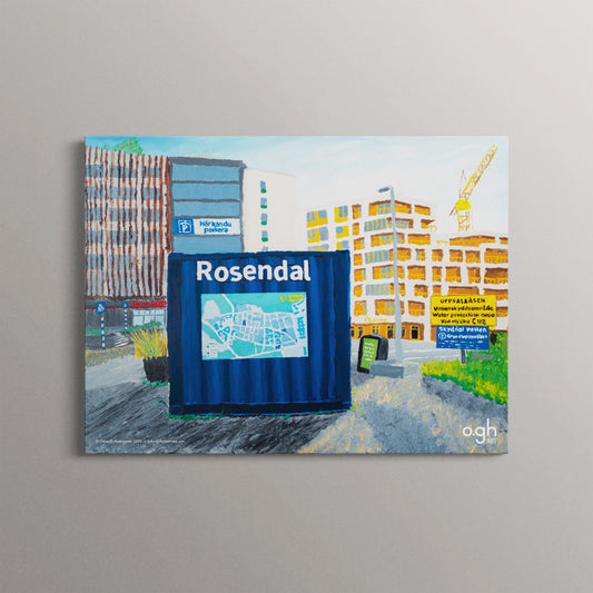 Poster "Rosendal..." (Uppsala) oghart (40x30)