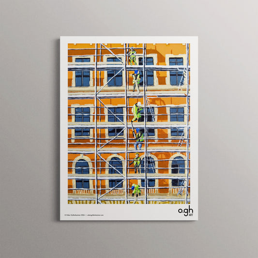 Poster "Samarbete på hög höjd" oghart (30x40)