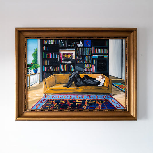 Oljemålning "Kulturman i vårsol – självporträtt" 70x50 cm Oskar Gyllenhammar (oghart)