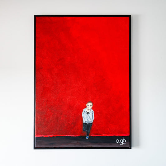 Akrylmålning "Skärmfri lördag" 50x70 cm Oskar Gyllenhammar oghart