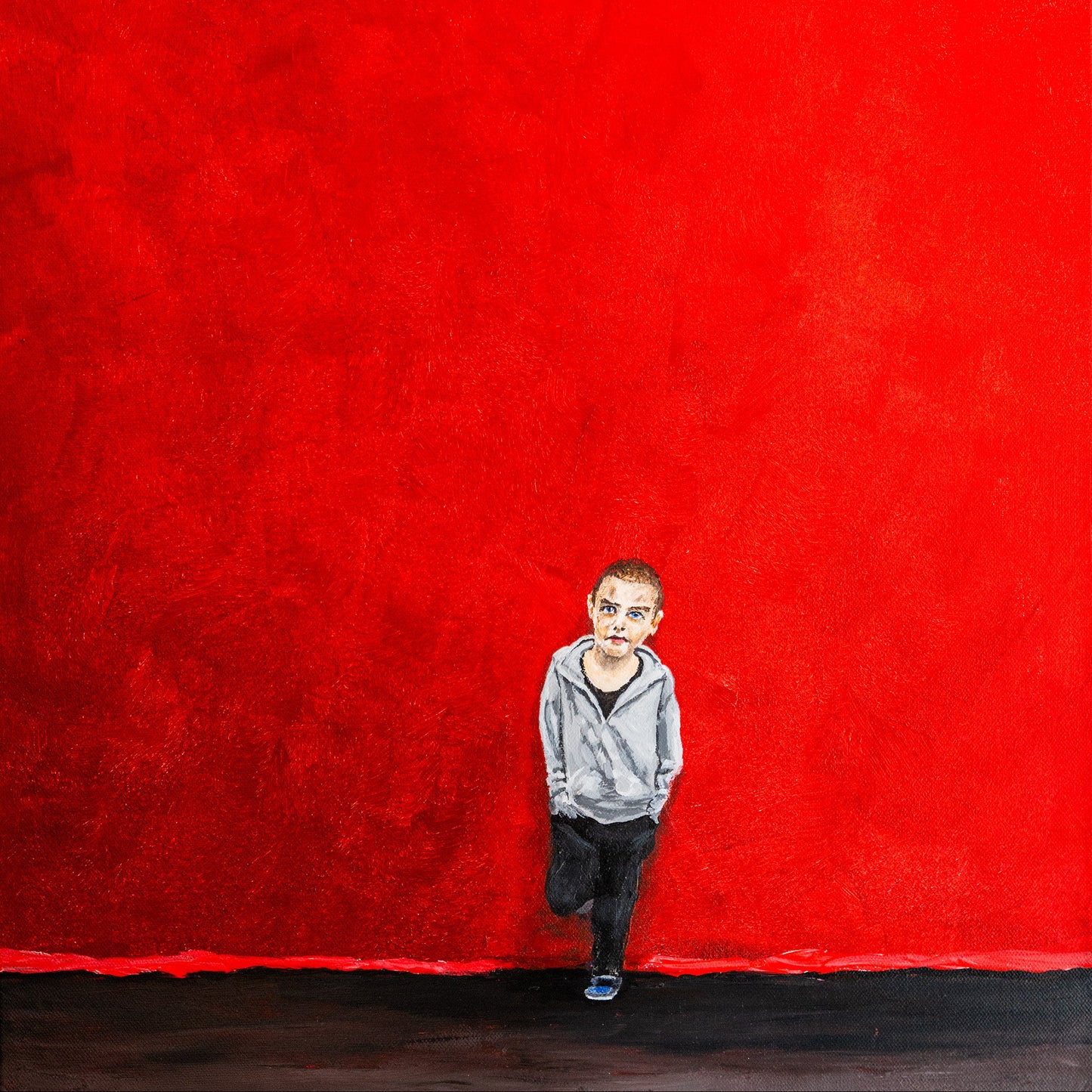Akrylmålning "Skärmfri lördag" 50x70 cm Oskar Gyllenhammar oghart